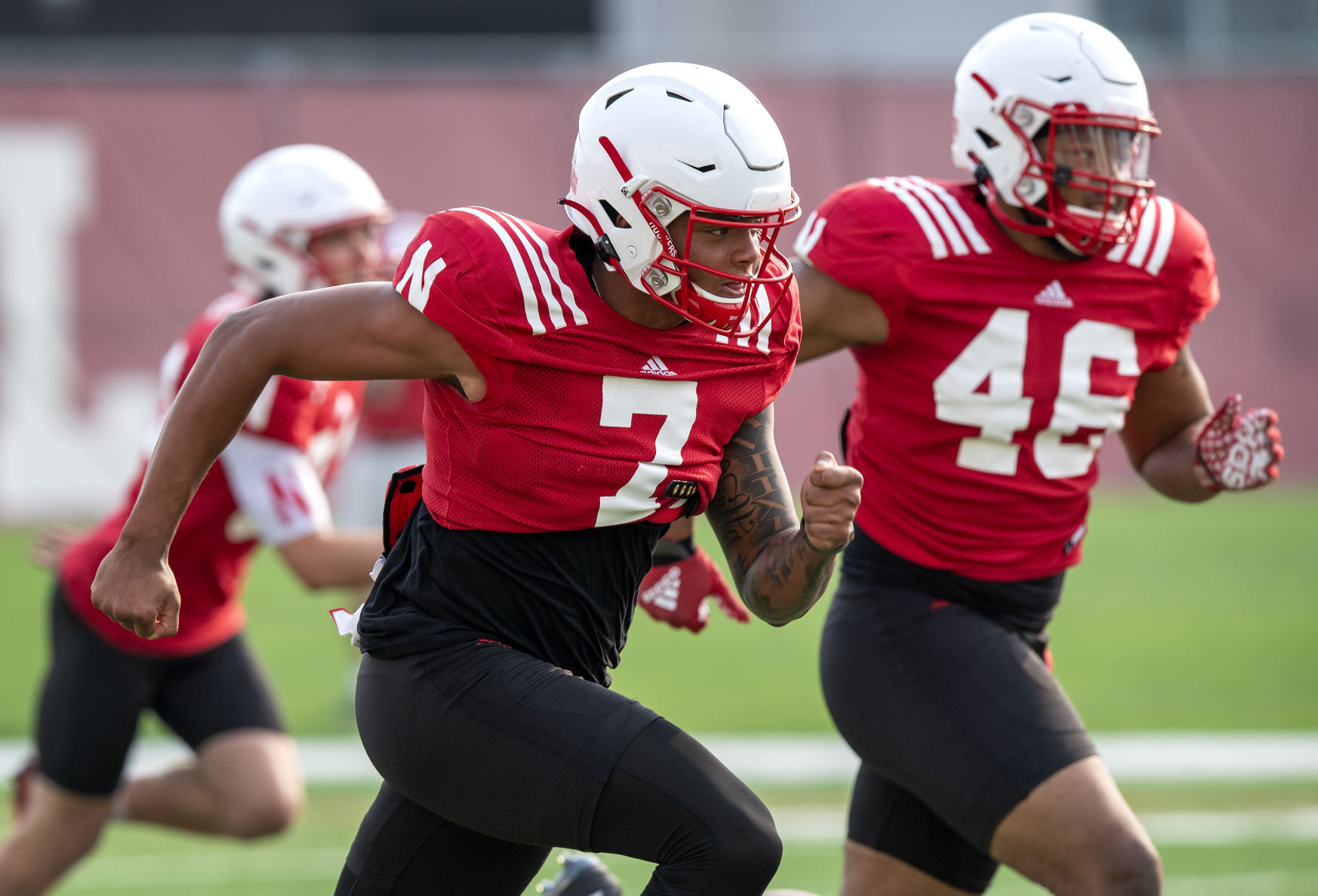 NU football practice, 8.4